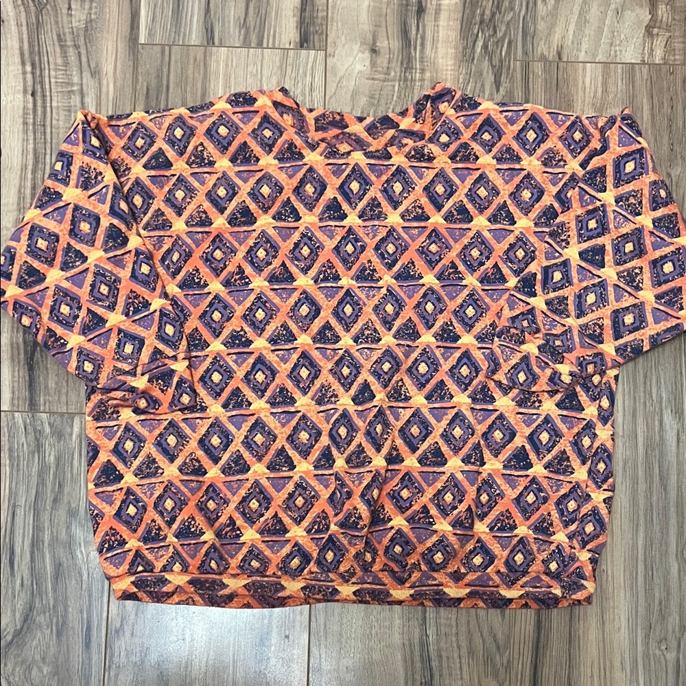 Vintage BORDERLINE Geometric Patterned Kids Sưeater Sz 14